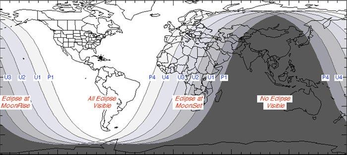  The eclipse will be visible in the UK and the Americas