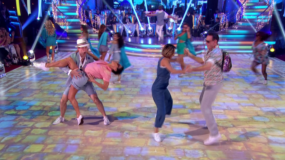  Bruno took part in the opening ABBA routine during Musicals Week