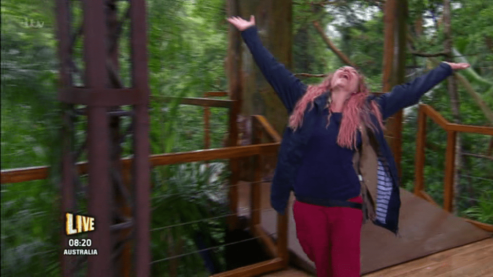  Rita Simons celebrated as she left the jungle