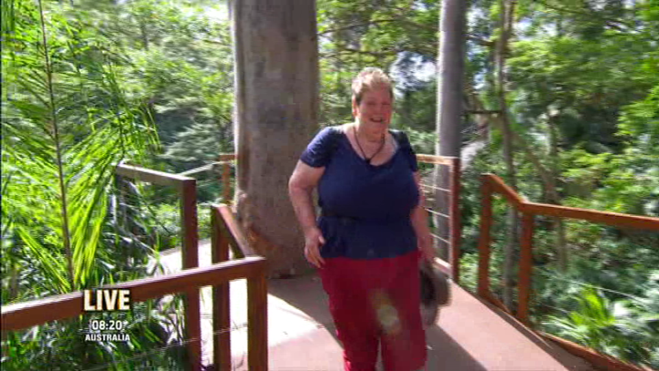  She walked over the bridge for her post-jungle interview