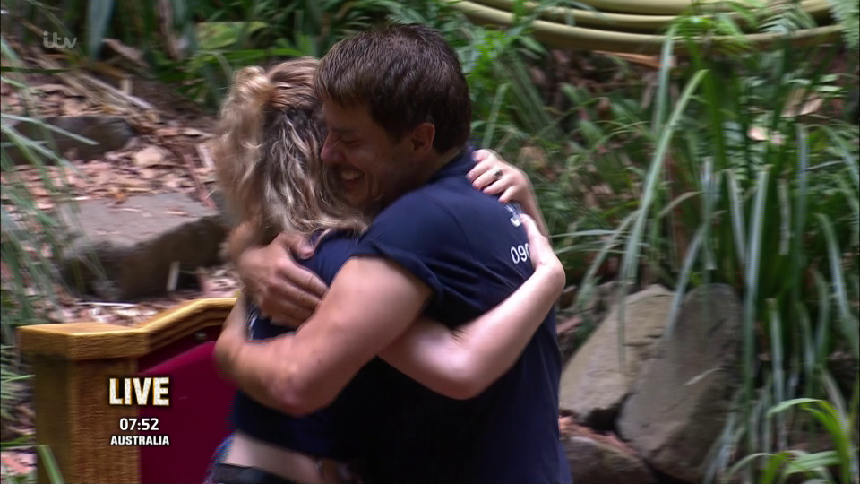  He hugged Emily Atack as soon as the announcement was made