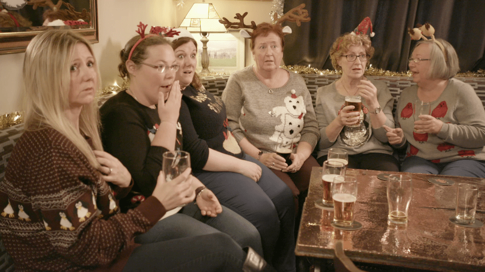  Pub onlookers looked horrified by the antics