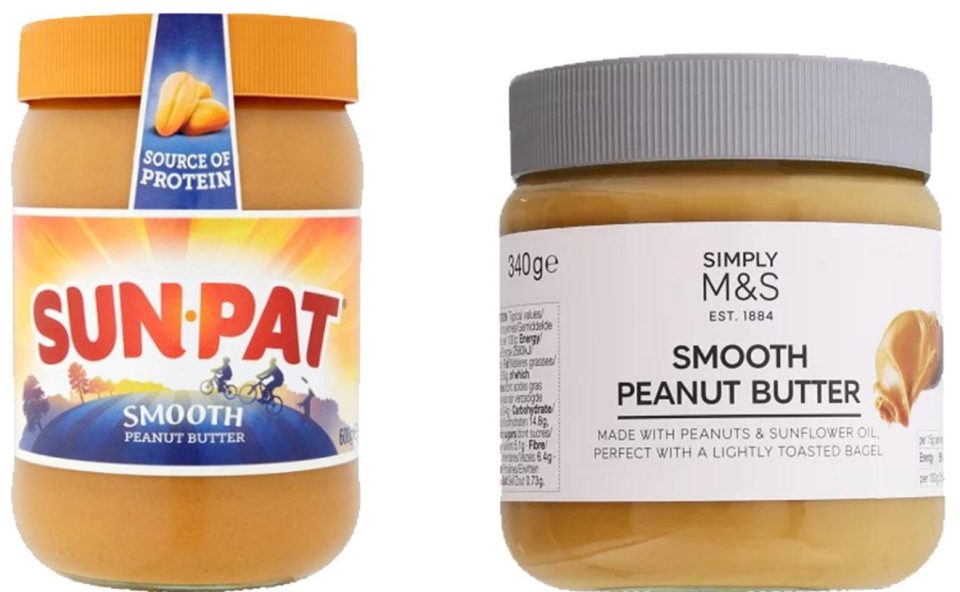  Swap M&S's own brand peanut butter for Sun-Pat and you could save £1.70 a month