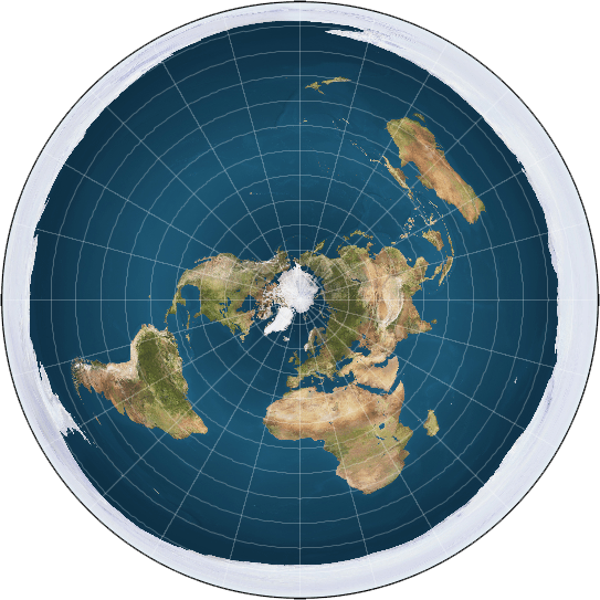  Flat-Earthers think the north pole sits at the planet's centre while Antarctica stretches along the outer rim (artist's impression)