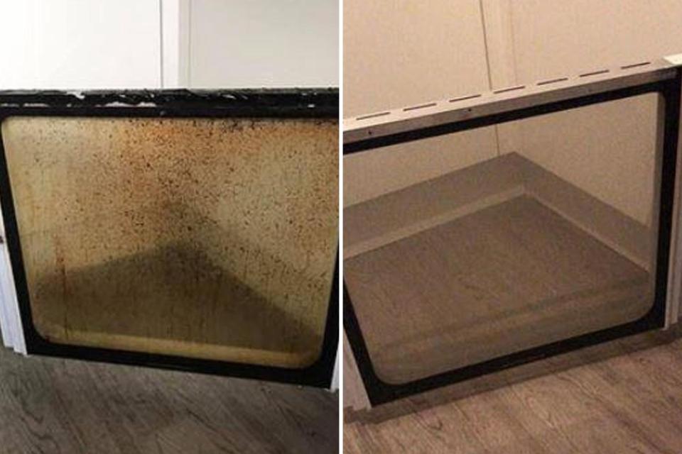  The shopper also posted a photo of her transformed oven door