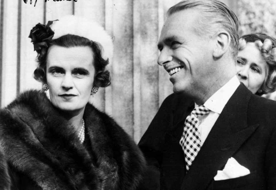  Margaret with film legend Douglas Fairbanks Jr, one of the candidates for the mystery 'headless' man in the notorious photo