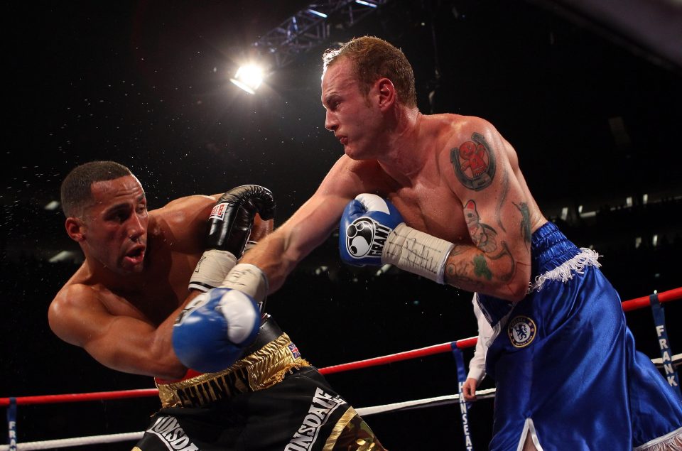  British superstar George Groves in action against James DeGale in 2011