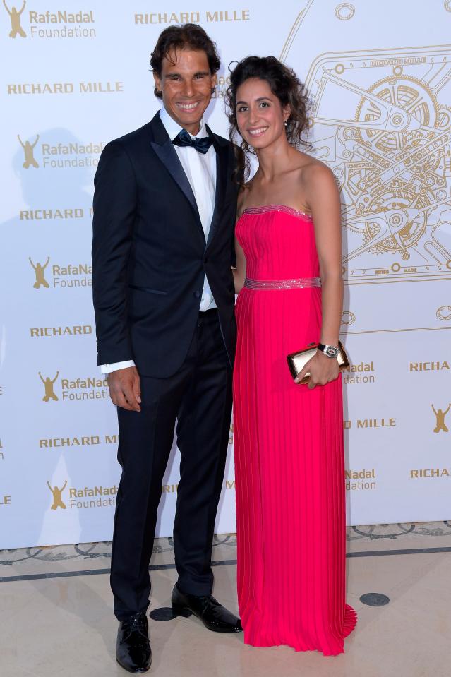  The couple pose together for the gala dinner of the Rafa Nadal Foundation