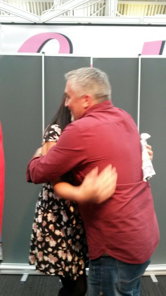  Molly Robbins hugs Paul Hollywood and jokes 'I can't find one that doesn't look like I'm touching him up'