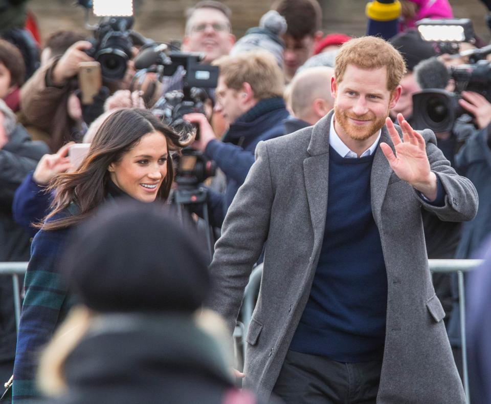  Harry and Meg are often met with thousands of fans