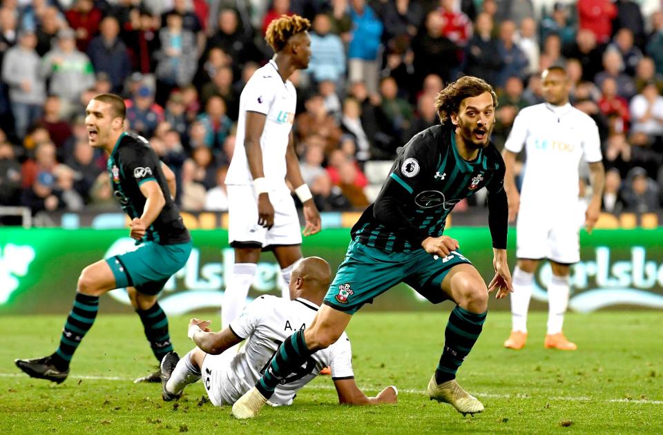  Manolo Gabbiadini says he will never forget scoring away at Swansea