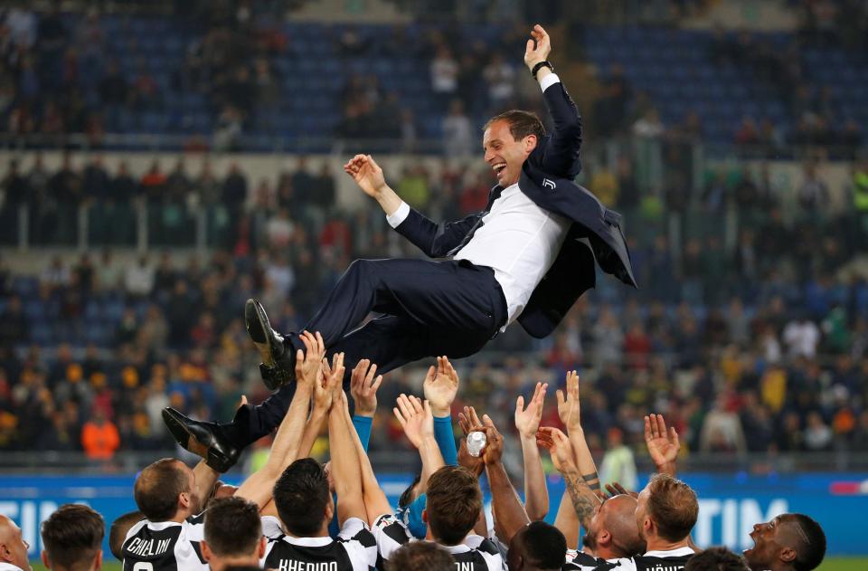  Juventus celebrated winning their 13th Coppa Italia in May