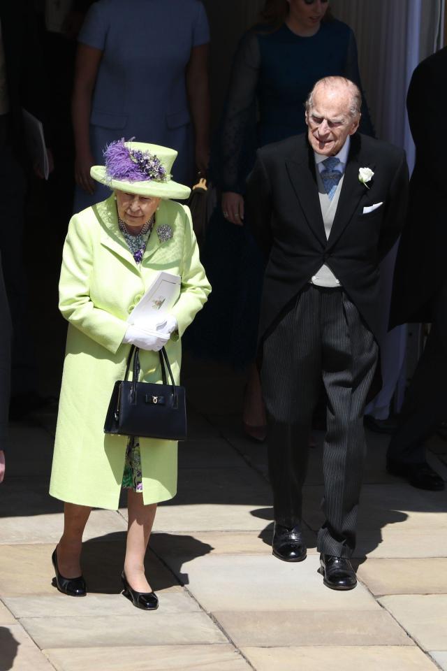  Prince Philip and the Queen attending the wedding of Prince Harry and Meghan Markle last year