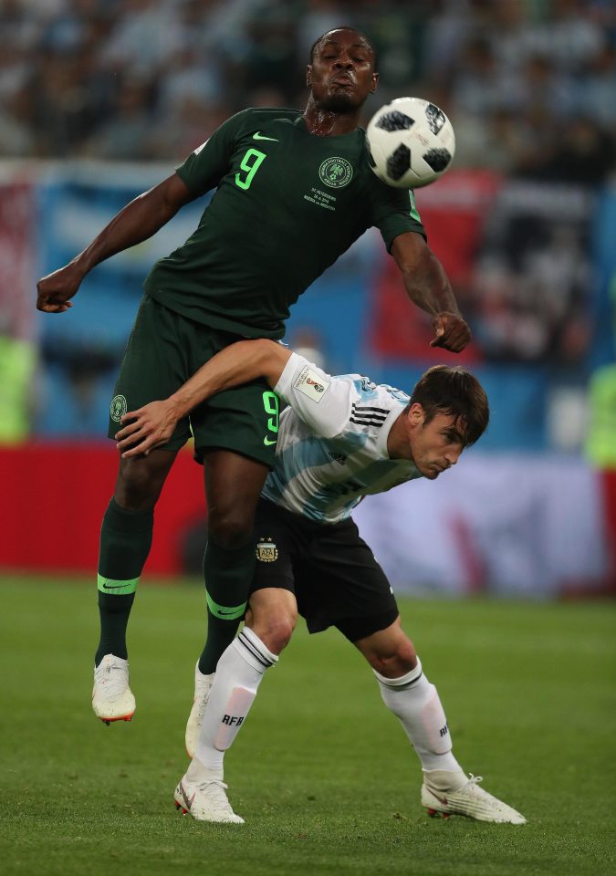  Ighalo represented Nigeria at the World Cup in Russia in 2018