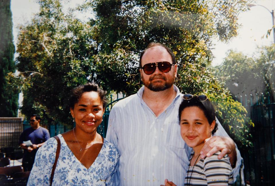  Thomas with Meghan and her mum Doria Ragland