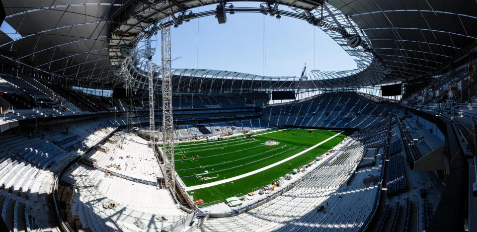  Tottenham may not finish building work on their new ground by the end of the season