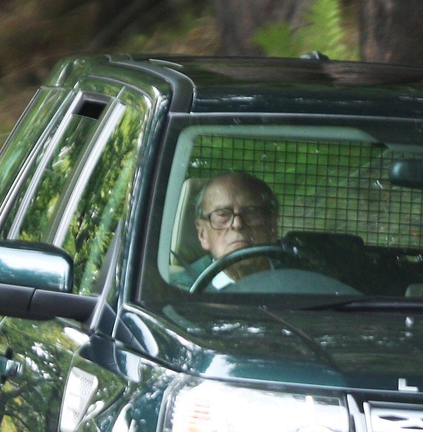  Prince Philip seen driving his Land Rover in September