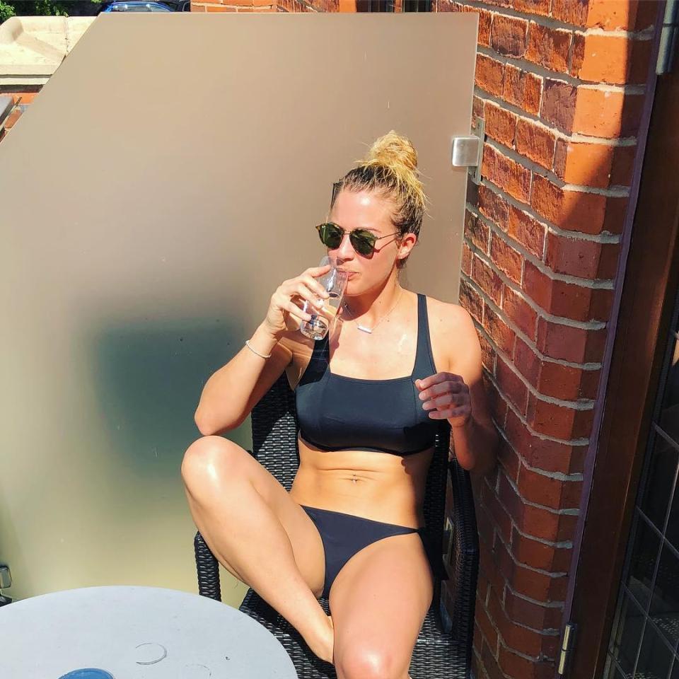  Gemma has an amazing body as a result of her healthy lifestyle