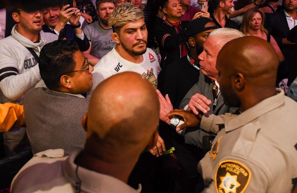 Dillon Danis, one of the members of Team McGregor on the night, was the object of Khabib's anger