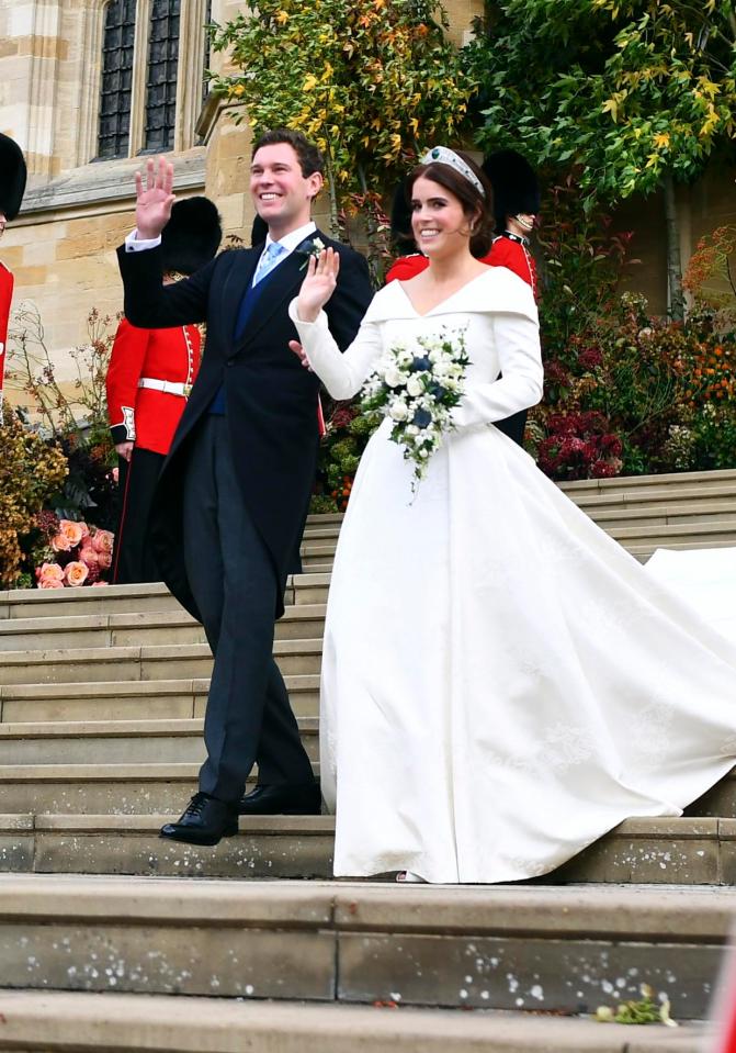  Princess Eugenie wore a bespoke Peter Pilotto gown for her wedding