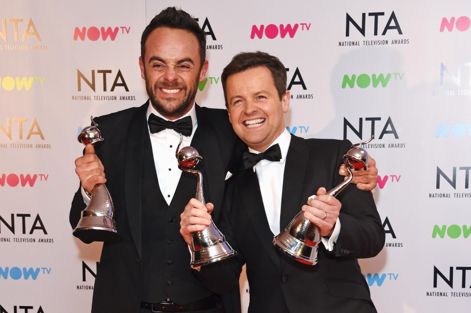 Ant and Dec have won the Best TV Presenter NTA for the last 17 years