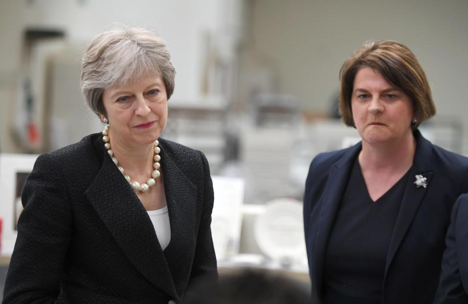  The Government are relying on votes from the DUP, headed by Arlene Foster, to ensure its survival