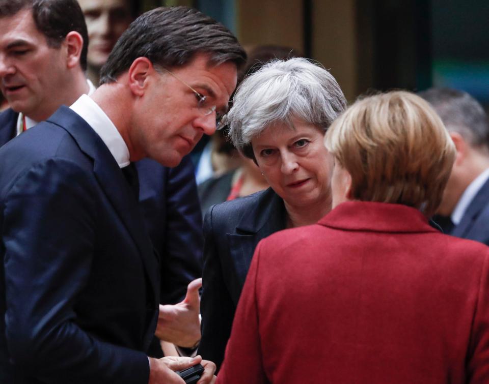  The Prime Minister met Mark Rutte and Angela Merkel during the two day summit in Belgium which focused on Brexit and the EU's budget