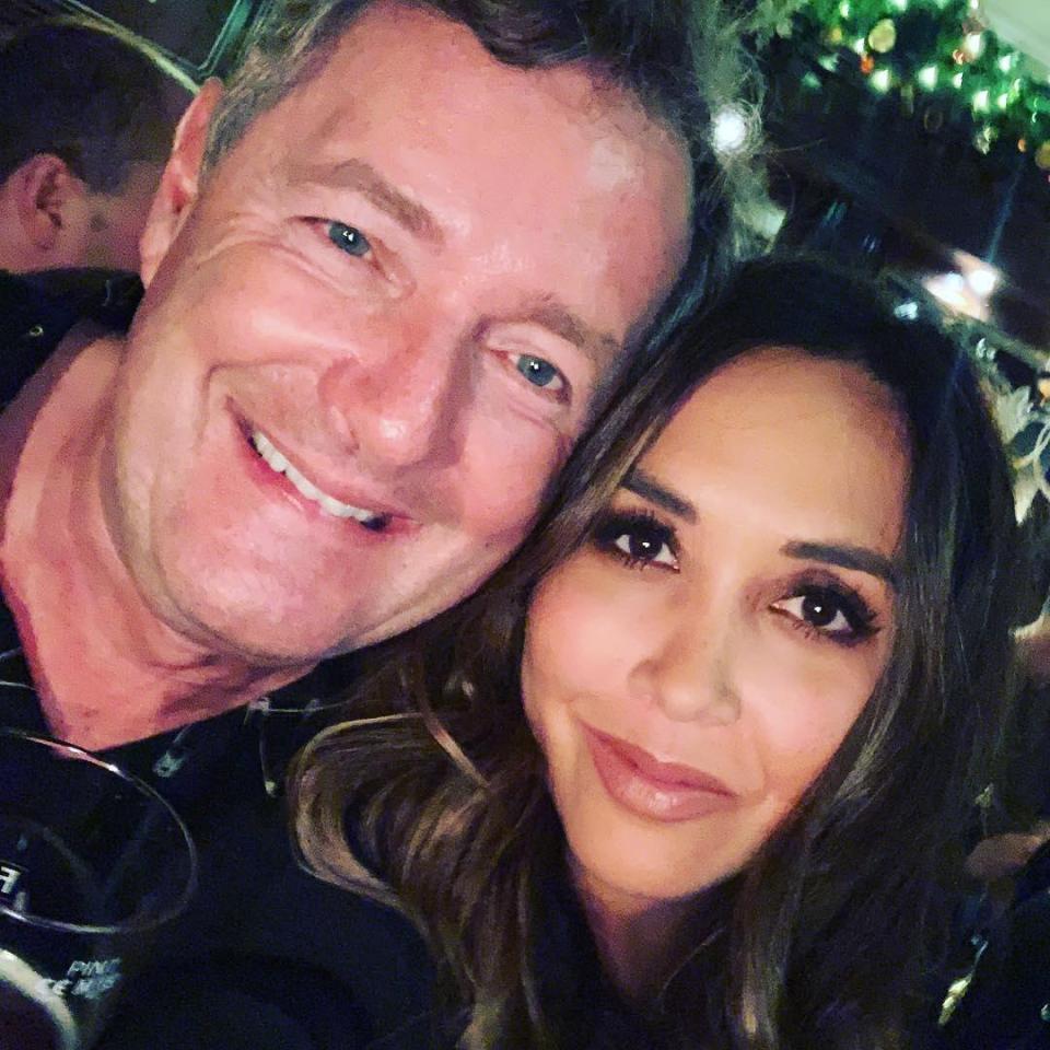  Piers, seen here with singer Myleene Klass, does not class the members of Little Mix as some of his celebrity friends