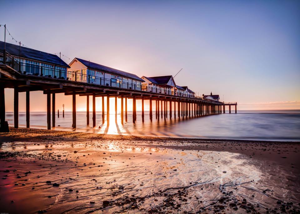  Take in the fresh air at the beach during sunrise