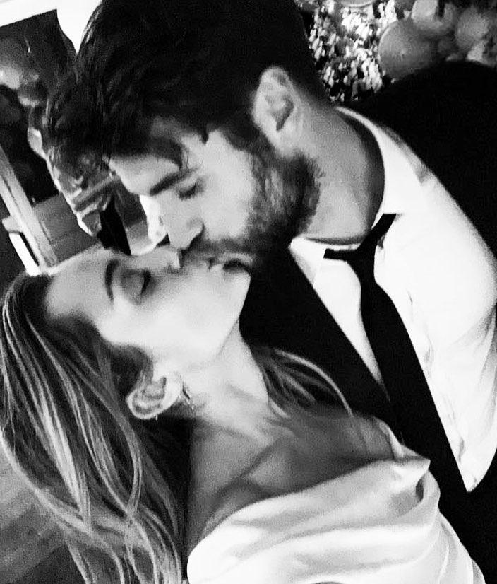  Miley Cyrus will now be known as Mrs Hemsworth after taking her new husband Liam Hemsworth's name