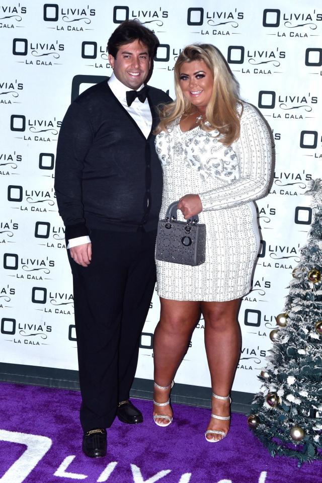  Gemma Collins, seen here with boyfriend James Argent, has been accused by fans of altering her social media pictures to look thinner