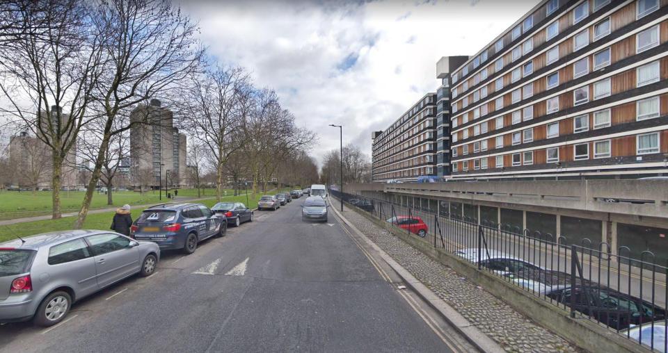  The woman was stabbed to death overnight at a property on this street in South London