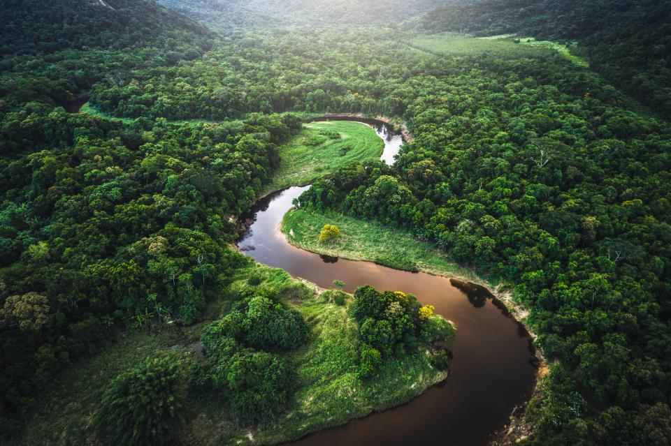  The Amazon river flows into the South Atlantic Ocean