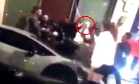  Tudor, circled, was stabbed during this confrontation outside the Park Lane party