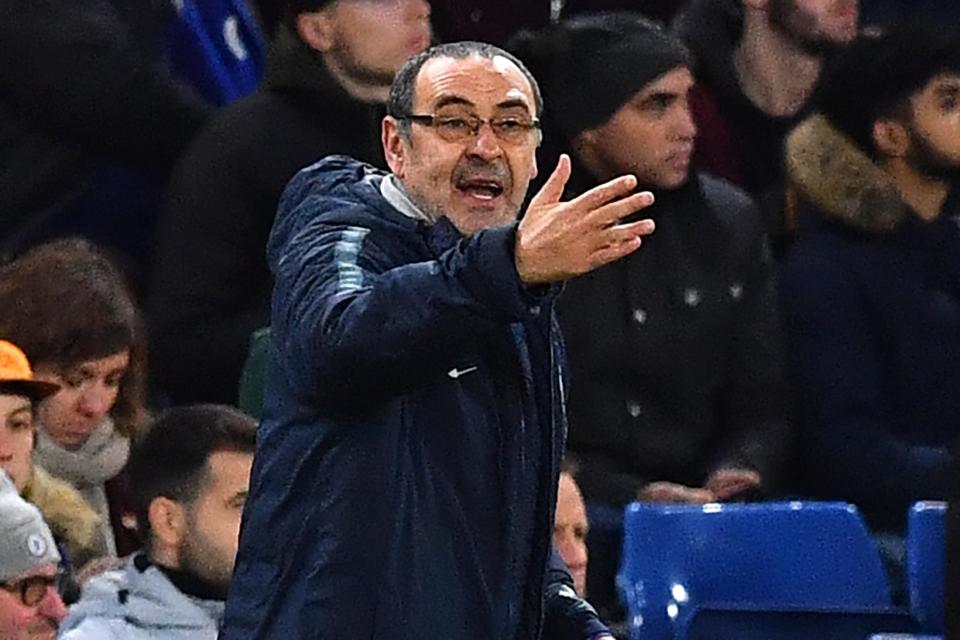  Maurizio Sarri watched on as Chelsea failed to score at home to struggling Southampton