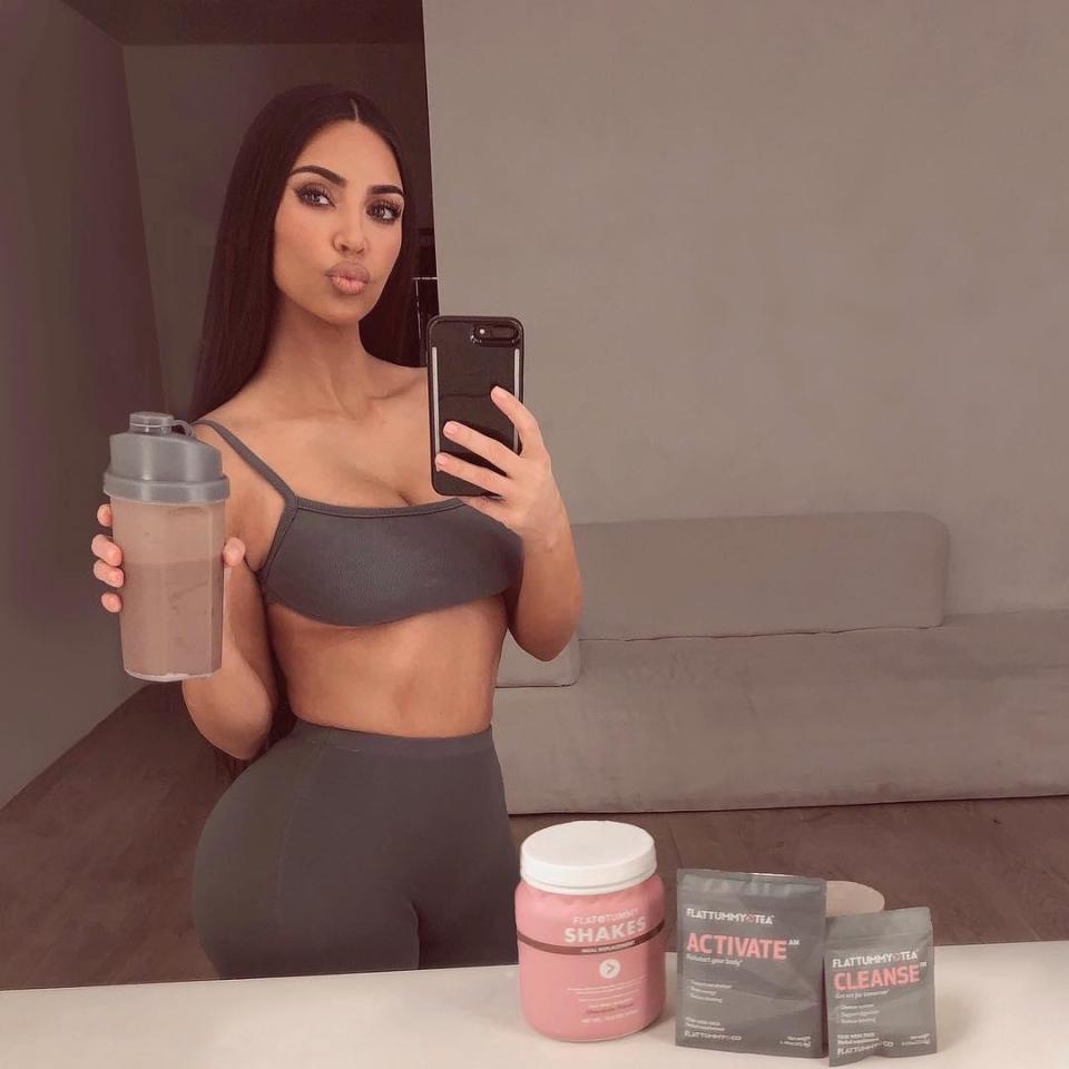  Kim Kardashian has angered fans by promoting weight loss aids