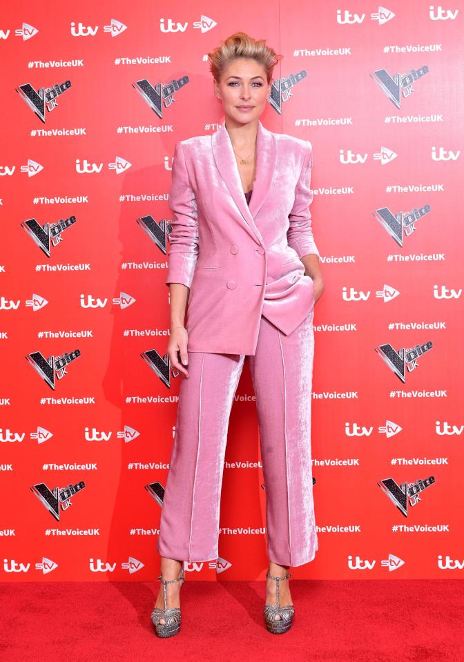  Emma Willis looked amazing in a pink suit at The Voice launch