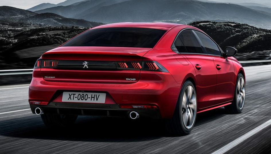  The striking design of Peugeot's new saloon - especially the rear - should give it a chance among the SUVs