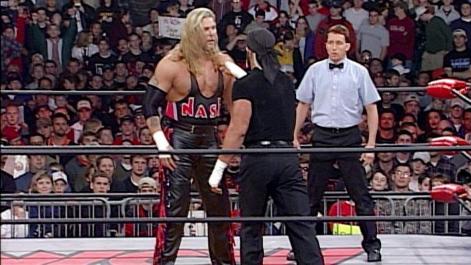  Hulk Hogan won the WCW belt with the infamous 'fingerpoke of doom' on Kevin Nash