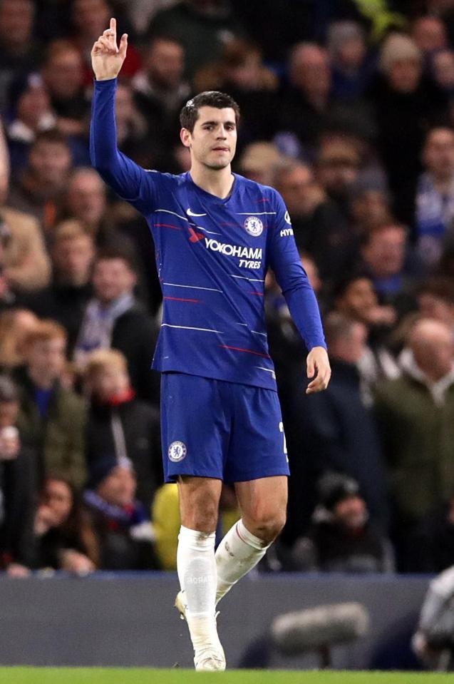  Morata celebrated his seventh goal of the season