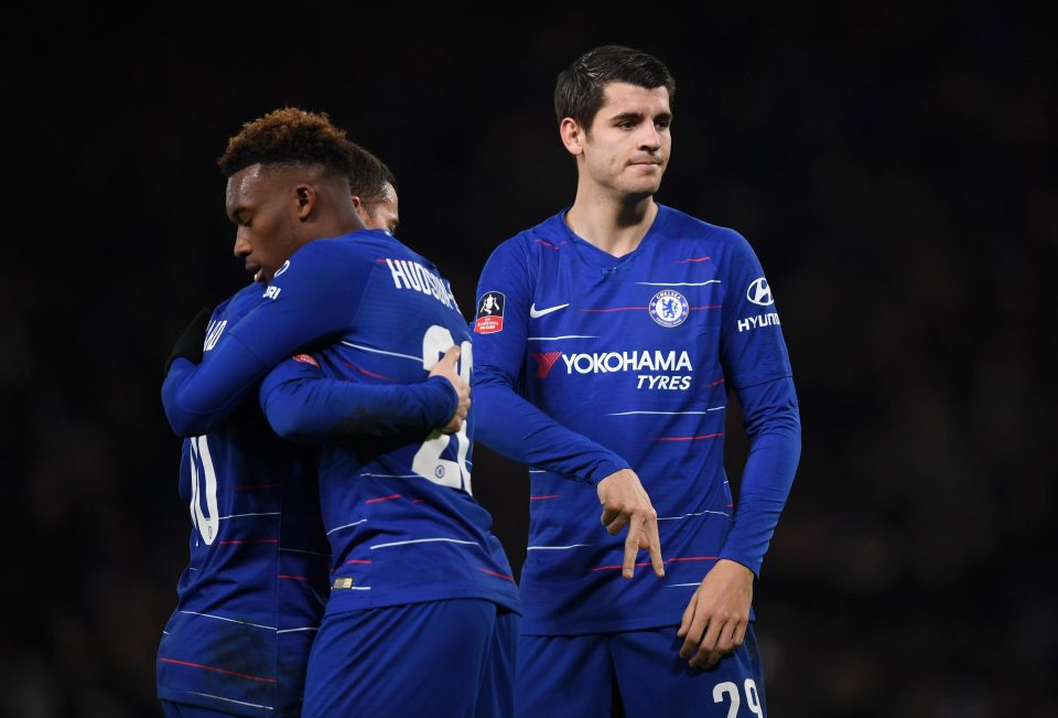  Alvaro Morata was teed up twice to score by Callum Hudson-Odoi