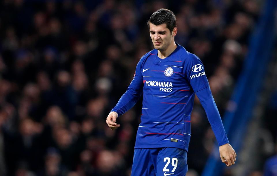  Alvaro Morata looks to be on his way out of Stamford Bridge after failing to hit top gear for the Blues