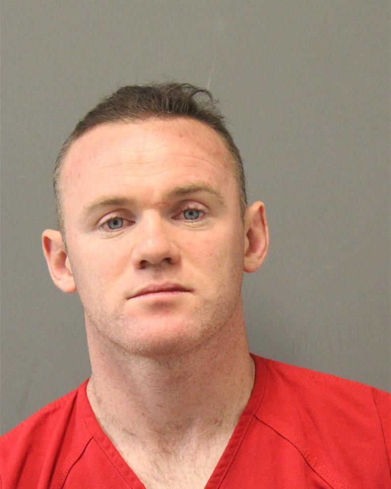  Wayne Rooney - pictured in his mugshot - was arrested in America for public intoxication and swearing