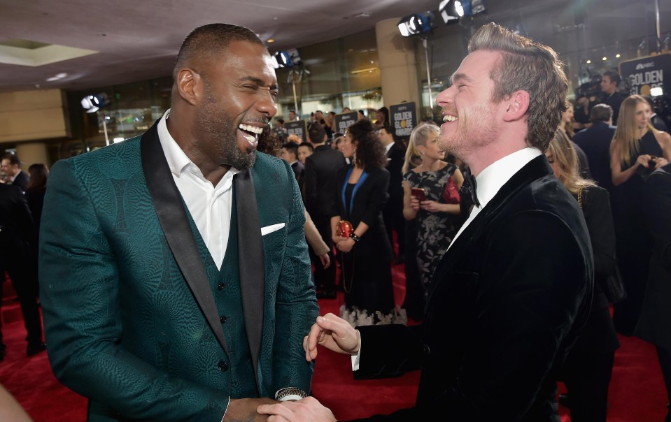 Idris Elba and Richard Madden shared a laugh at Netflix’s Golden Globe Awards after party last night