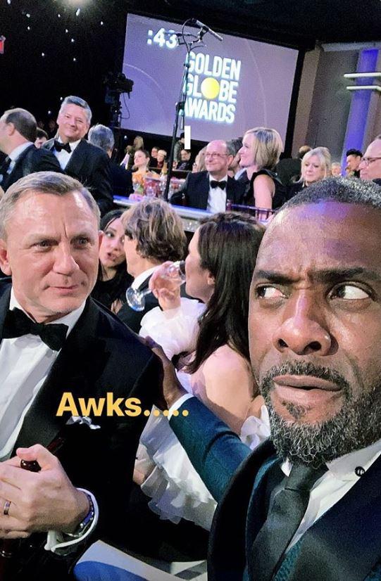 Idris Elba poked fun at James Bond rumours at last night’s Golden Globes