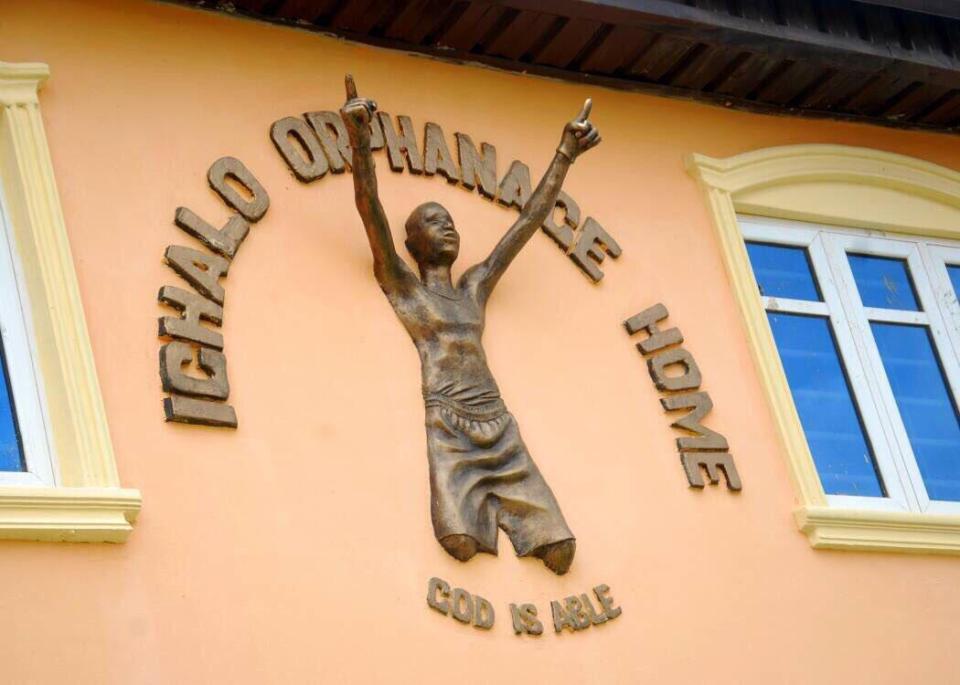  The logo of the orphanage depicts Ighalo celebrating a goal