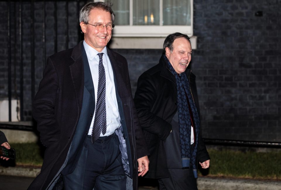  The letter is also backed by the DUP (pictured DUP Deputy Leader Nigel Dodds and Owen Paterson