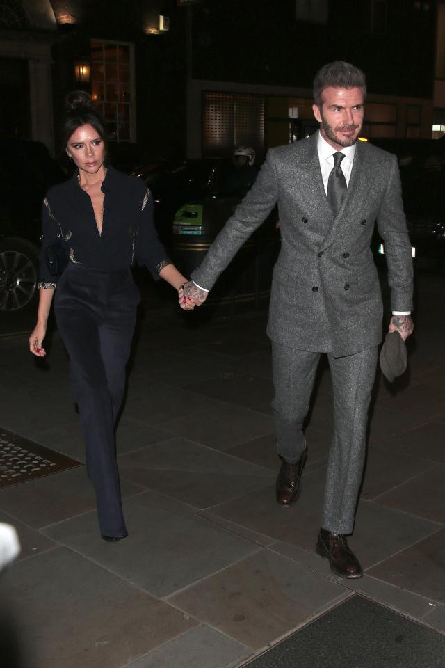  Unlike wife Victoria, David Beckham managed a smile arriving at a GQ dinner marking the end of men’s London Fashion Week