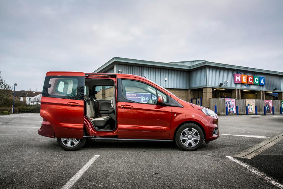 The Ford Tourneo Courier has useful sliding doors which are great in a tight spot