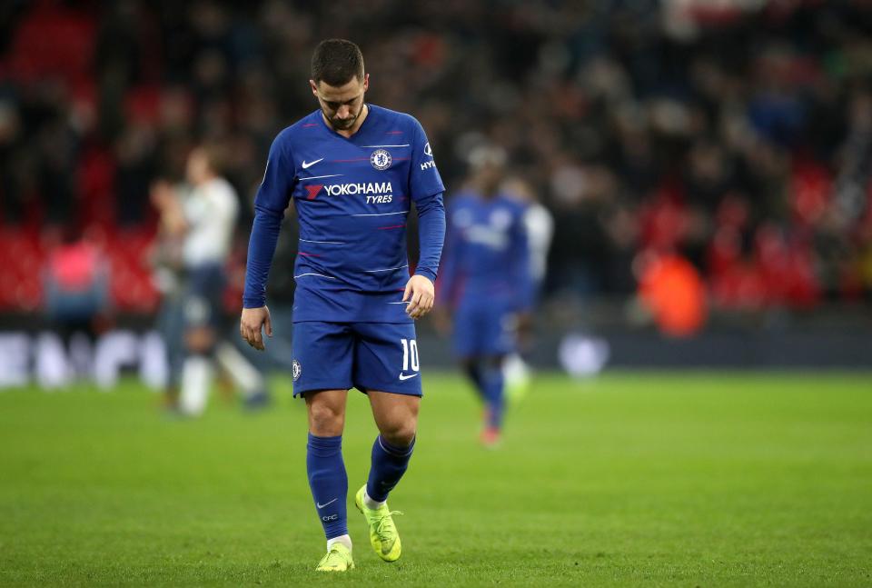  Chelsea were beaten 1-0 by Spurs in the first leg of their League Cup semi-final